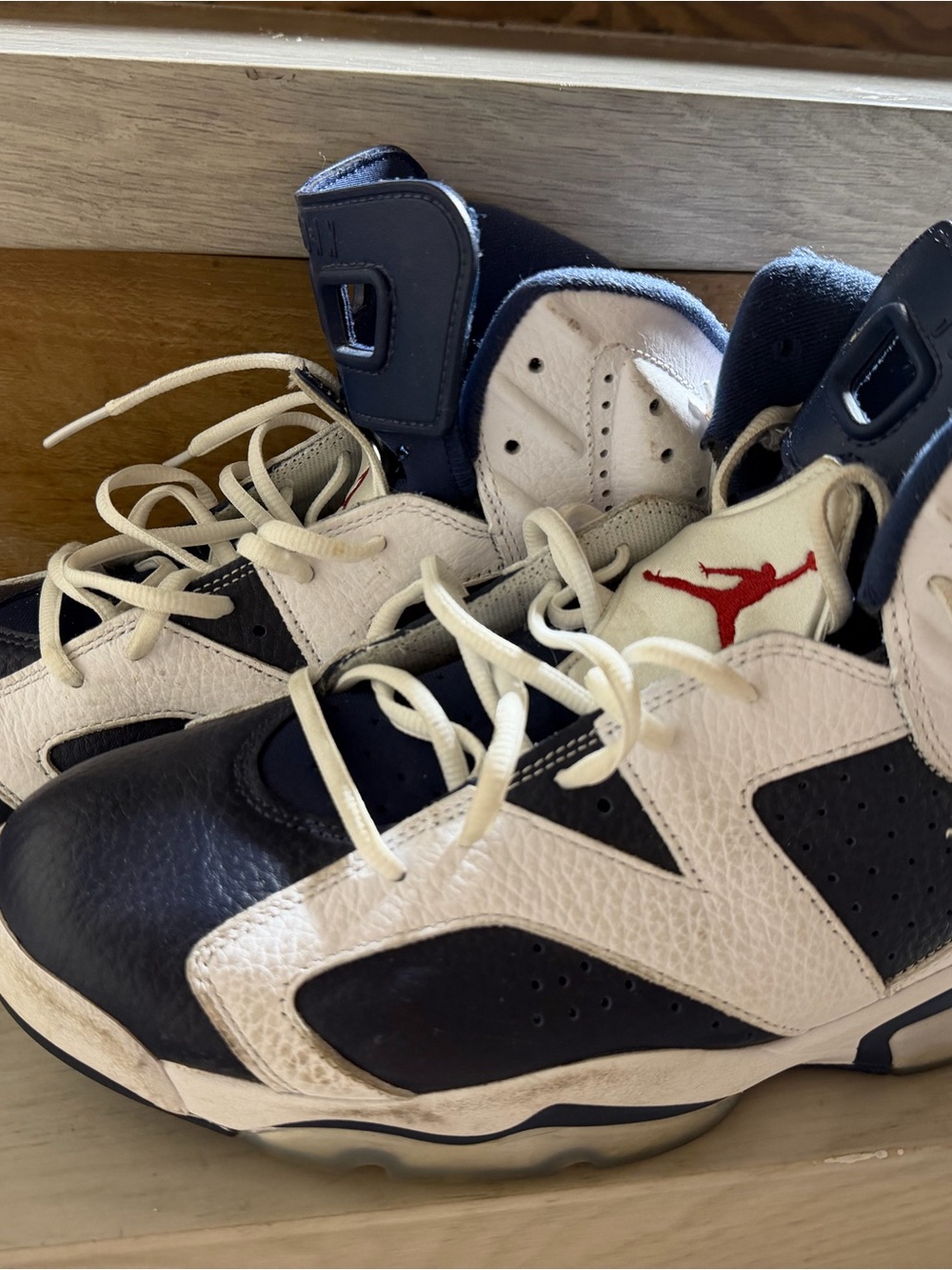 Jordan Kids Navy, White & Red Retro Sneakers